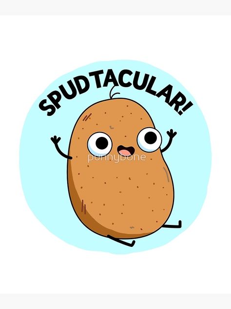 Potato Puns, Funny Potato, Potato Funny, Funny Food Puns, Cute Potato, Food Pun, Love Puns, Animal Puns, Cute Puns