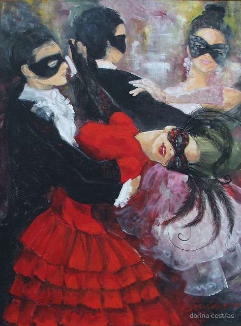 Waltz Steps, Mask Ball, Ball Dance, Shall We Dance, Oil Painting For Sale, My Art Studio, Art Et Illustration, Dance Art, Masquerade Ball