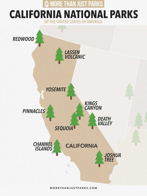 Southern California National Park Road Trip, California National Park Road Trip Map, California National Park Road Trip, National Parks In California, Yosemite Sequoia, Northern California Road Trip, California Places To Visit, National Park Map, California Roadtrip