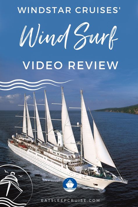 Watch our latest video review and ship tour of Windstar Cruises' Wind Surf, the largest sailing cruise ship. Find out what we thought about all the important categories like food, ports of call, entertainment, and more. #cruise #cruiseship #cruisereview #sailing #cruising Windstar Cruises, Europe Greece, Cruise Pictures, Luxury Cruise Ship, Cruise Planning, Cruise Excursions, Cruise Destinations, Norwegian Cruise, Royal Caribbean Cruise