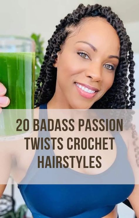 Winter Crochet Hairstyles, Passion Twist Crotchet Hairstyles, Passion Twists Hairstyle Short Crochet, Feed In Passion Twist, Passion Crochet Twists, Crochet Passion Twists Short, Short Crochet Twist Hairstyles, Medium Length Passion Twists Hairstyle, Individual Passion Twist