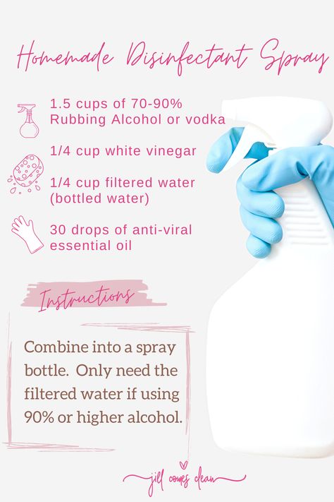 How to make your own disinfectant sprays.  Make your own disinfectant sprays.  All natural cleaning sprays.  Non-toxic cleaning sprays.  How to kill germs naturally.  DIY cleaning sprays.  DIY disinfectant sprays. Disinfectant Spray Diy, Diy Non Toxic Disinfecting Spray, How To Make Disinfectant Spray, Diy Disinfecting Spray, Homemade Disinfectant Spray, Non Toxic Disinfectant Spray, All Natural Disinfectant Spray, Natural Disinfectant Cleaner, Alcohol Disinfectant Spray