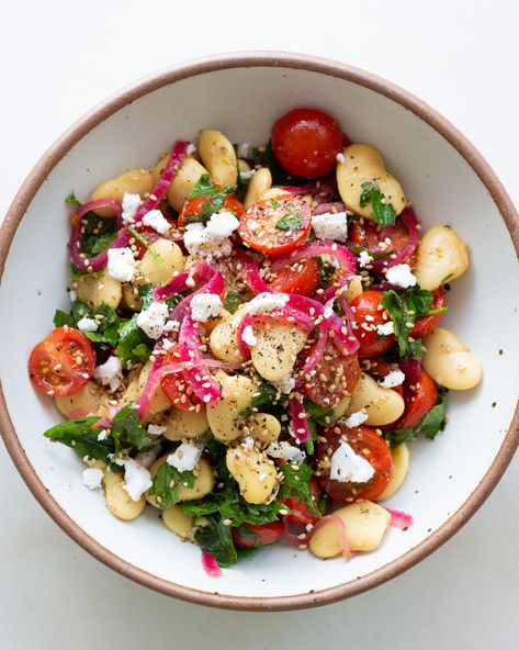 Za'atar Butter Bean Salad Spring Vegetarian Recipes, Butter Bean Salad, Spring Salads, Edamame Salad, Canned Butter, Bean Salad Recipes, Spring Salad, Butter Beans, Fun Salads