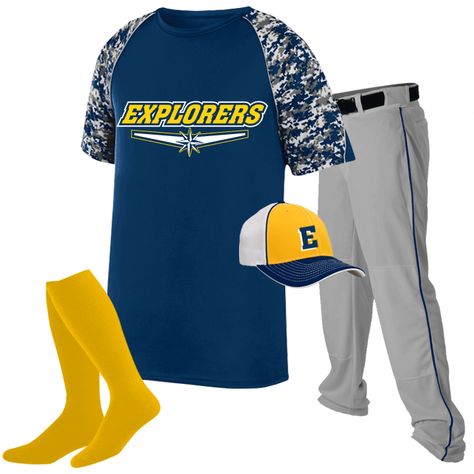 Youth Baseball Uniforms, Camo Jersey, Softball Uniforms, White Spandex, Baseball Uniforms, Youth Baseball, Nba Jersey, Tube Socks, Fabric Collars