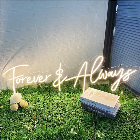 Forever And Always, Wedding Neon Sign, Business Decor, Gym Decor, Neon Wedding, Sign Wedding, Salon Decor, Custom Neon, Man Cave Decor