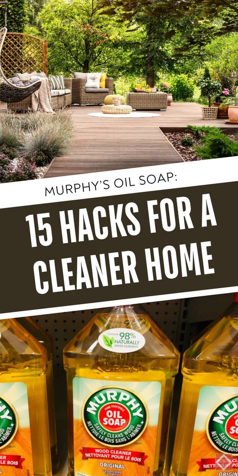 Uncover 15 surprising uses for Murphy’s Oil Soap that will make cleaning a breeze. From kitchen counters to bathroom tiles, these hacks will help you clean more efficiently. Save this pin for versatile cleaning tips! Insect Repellent Homemade, Murphy Oil Soap, Murphys Oil Soaps, Squeaky Floors, Best Cleaning Hacks, Natural Cleaner, Deep Cleaning Hacks, Cleaning Wood Floors, Stain On Clothes