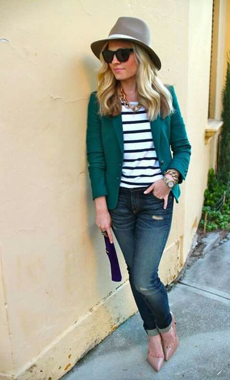 Dark Teal Blazer Outfit, Teal Jacket Outfit, Teal Top Outfit, Teal Cardigan Outfit, Dark Green Blazer Outfit, Teal Blazer Outfit, Colorful Blazers, Green Blazer Outfit, Shirt Combination