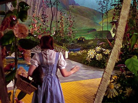 Dorothy emerges from her fallen house into Munchkinland Wizard Of Oz Color, Benny Benassi, Wizard Of Oz 1939, Coen Brothers, Land Of Oz, The Wonderful Wizard Of Oz, Judy Garland, The Wizard Of Oz, Color Film