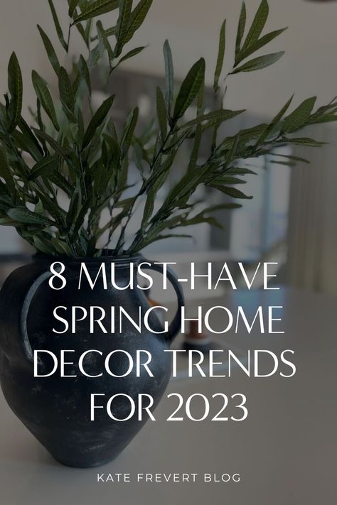 New 2023 spring home decor trends are full of earthy materials, natural textures, fluted surfaces, rounded edges, and a fresh, modern-meets-casual vibe for a relaxed, effortless look. There’s no need to spend hours researching the 2023 spring home decor trends and shopping for new items to add into your home this spring. I’ve rounded up a list of the 8 must-have spring home decor trends for 2023 along with products you can order today and have your home feeling refreshed in no time! Home Decor Spring 2023, Spring Decor Trends 2023, Spring Summer 2023 Home Decor Trends, Spring Home Decor 2023, Spring 2023 Home Decor Trends, Trending Home Decor 2023, New Decorating Trends For 2023, 2023 Home Decor Trends Interiors, 2023 Living Room Decor Trends