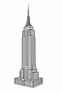 Monument Drawing, Empire State Building Drawing, Building Tattoo, New York Drawing, How To Build Steps, New York Buildings, Building Sketch, Building Drawing, Building Illustration