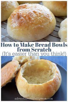 Homemade Bread Bowls, Pudding Chia, Make Bread, Cloud Bread, Bread Machine Recipes, Bread Bowls, Easy Bread, Challah, Bread Recipes Homemade