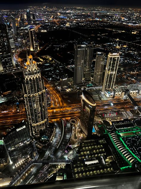 Burj Khalifa View From Top, Burj Khalifa Night, Top Of Burj Khalifa, Dubai View, Night Views, Buildings Photography, Dubai City, Sky View, Nightlife Travel