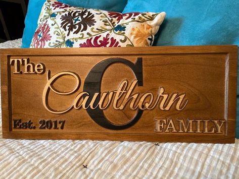 We specialize in custom wood signs for any occasion! This family name sign makes the perfect wood home decor. Great for 5 year anniversary gifts or personalized wedding gifts. This custom last name sign is carved from wood. The established sign makes the perfect 3D engraved wood wall art or rustic wall decor piece. 5 Year Anniversary Gift, Established Sign, 5 Year Anniversary, Last Name Signs, Family Name Signs, Wood Home Decor, Custom Wood Signs, Engraved Wood, Rustic Wall Decor