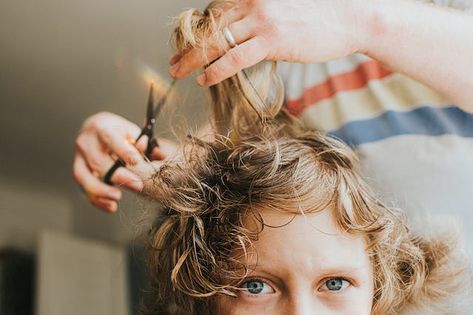 How To Cut Your Kid's Curly Hair Without Butchering It, According To A Pro Curly Hair At Home, Boys Curly Haircuts, Getting A Haircut, Curly Kids, Kids Curly Hairstyles, Bad Haircut, Hair Issues, Hair Trim