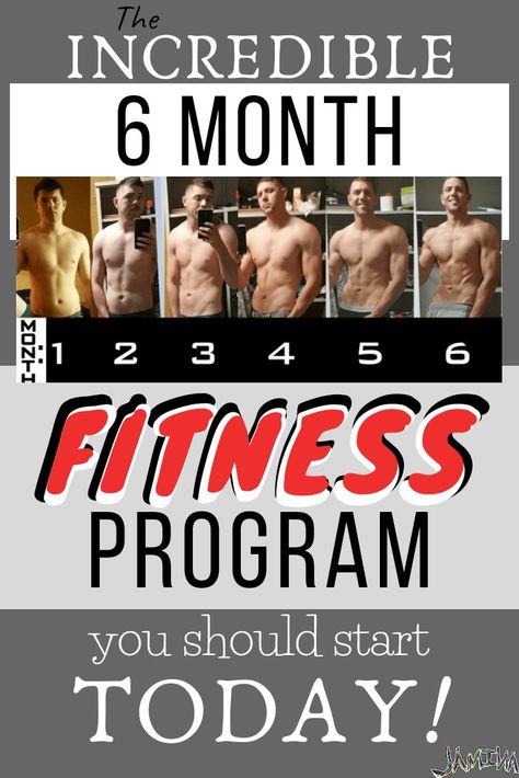 Get fit in 6 months with this free workout plan. This strength training printable can be done at home or in the gym. It works for both men and women. 6 Months Workout Plan, 6 Month Workout Plan, Workout Programs For Men, Effective Workout Plan, Free Workout Programs, 12 Week Workout, Gym Program, Free Workout Plans, Workout Plan For Men