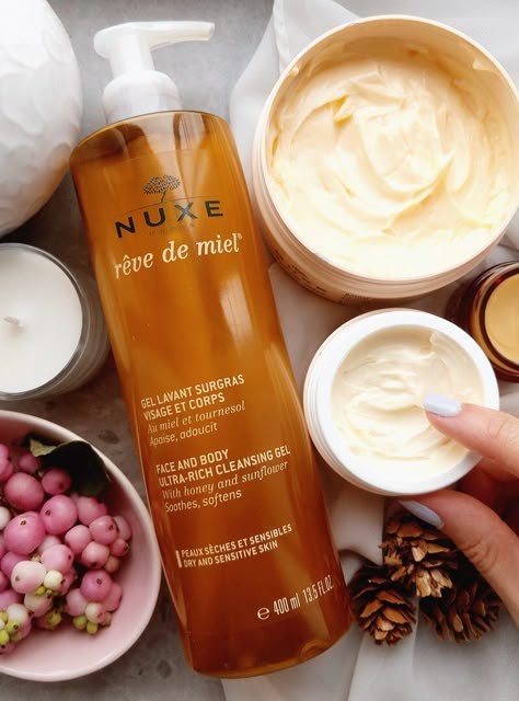 Violet Hollow | Nuxe Rêve de Miel | Blog Post #Nuxe #RêvedeMiel Nuxe Skincare, Nuxe Oil, Good Sunscreen For Face, Paula's Choice Skincare, Best Facial Cleanser, Best Vitamin C Serum, Face Balm, French Pharmacy, The Ordinary Skincare