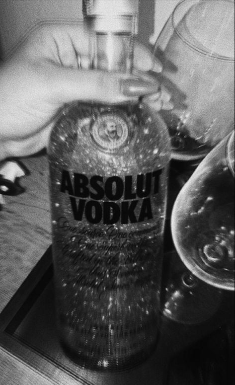 Photo Wall Black And White, Aesthetic Wallpaper Black And White, White Photo Wall, Alcohol Pictures, Tory Vega, Black And White Photo Wall, Black And White Picture Wall, Alcohol Aesthetic, Absolut Vodka