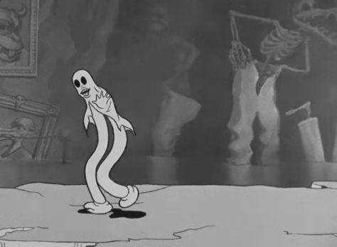 Snow-White (1933), a Max Fleischer cartoon short subject directed by Dave Fleischer Betty Boop Ghost, Betty Boop Clown, Koko The Clown Ghost, Boar Mask, Scary Cartoon, Max Fleischer, Ghost Tattoo, Vintage Cartoons, No Context