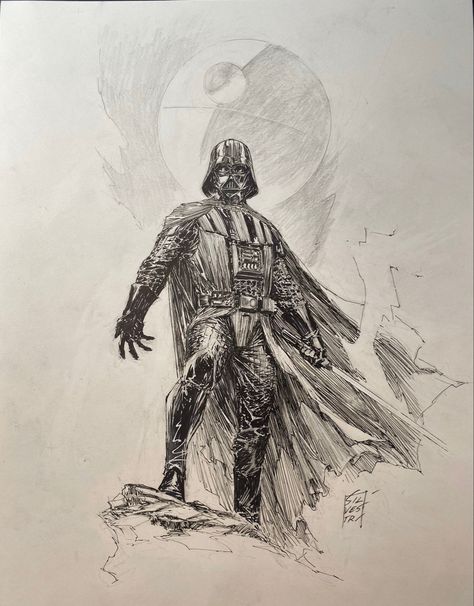 Darth Vader Drawing, Marc Silvestri, Spiderman Painting, Captain Britain, Yoda Art, Frozen Art, Comic Book Art, Ink Sketch, Comic Panels