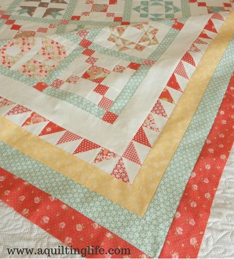 Double Border Quilt, Multiple Quilt Borders, Quilts With Sashing And Borders, Quilt Trim Ideas, What Size Should Quilt Borders Be, Adding Borders To Quilts, Quilts With Multiple Borders, Fancy Quilt Borders, Quilt Border Designs