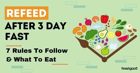 Refeed After 3 Day Fast: 7 Rules To Follow & What To Eat - FeastGood.com Refeeding After Fasting, 3 Day Fasting, 3 Day Fast, Refeeding Syndrome, Fluid And Electrolytes, Fast Day, Sample Meal Plan, Low Fodmap Recipes, 8th Sign