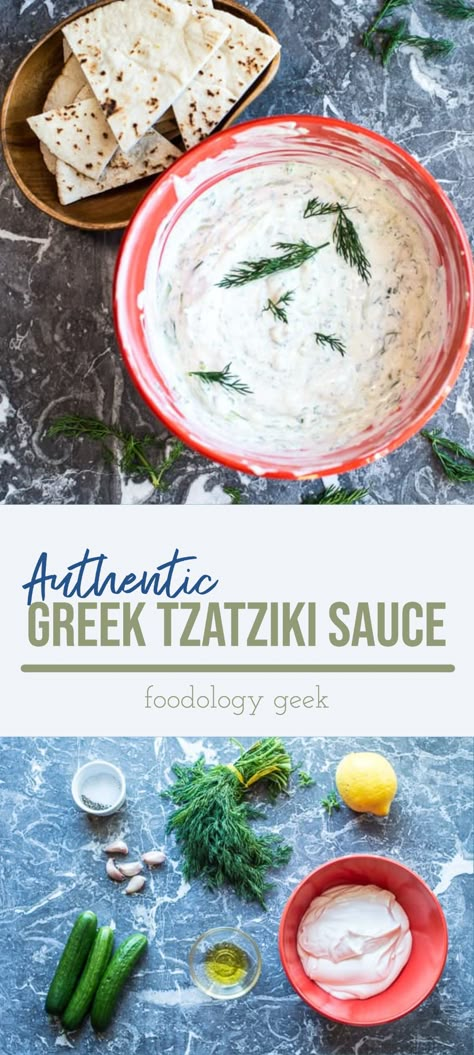 Authentic Tzatziki Sauce, Greek Dill Sauce, Taziki Sauce Recipe, Tzatziki Recipe, Authentic Greek Tzatziki Recipe, Tazitiki Sauce, Easy Tzatziki Sauce Sour Cream, Easy Tzatziki Sauce Greek Yogurt, Healthy Greek Yogurt Dip