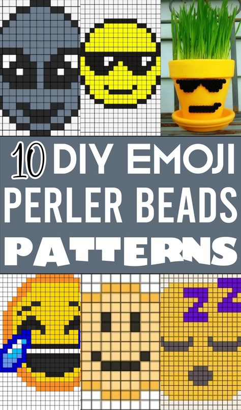 Emoji Perler Beads, Emoji Artwork, Sleeping Emoji, Long Words, Make Emoji, Emoji Patterns, Laughing Emoji, Beads Patterns, Smiley Emoji