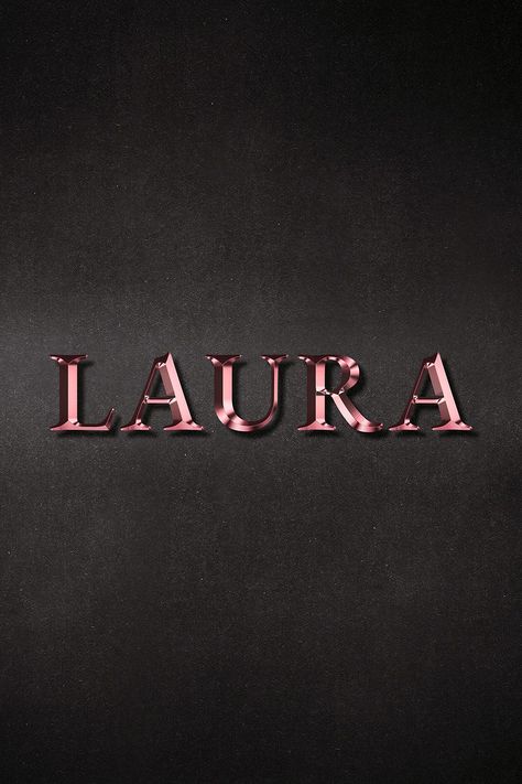 Laura typography in rose gold design element | free image by rawpixel.com / Maewh Laura Name Design, Lauracore Aesthetic, Calligraphy Capital Letters, Laura Name, Pink Calligraphy, Video Design Youtube, Letters Design, Free Illustration Images, Aesthetic Names