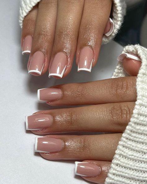 Square French Tip, Wedding Nail Designs, Wedding Day Nails, Square French, Bridesmaids Nails, Square Nail Designs, Wedding Nail, French Tip Acrylic Nails, Work Nails