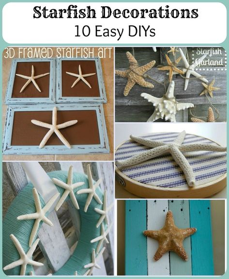 Starfish Decorations: 10 easy DIYs for your nautical decor! Nautical Diy Crafts, Starfish Decorations, Diy Nautical Decor, Starfish Art, Deco Marine, Starfish Decor, Nautical Diy, Easy Diys, Nautical Crafts