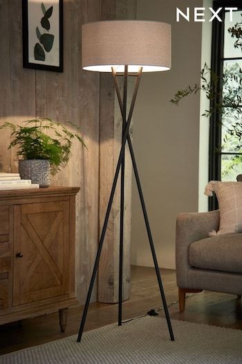 Floor Lamps | Tripod & Standing Floor Lights | Next UK Lounge Floor Lamps, Living Room Black Accessories, Dining Room Floor Lamp Ideas, Living Room Lamps Floor, Living Room Lamp Ideas, Living Room Standing Lamp, Dining Room Floor Lamp, Black Metal Floor Lamp, Black Tripod Floor Lamp