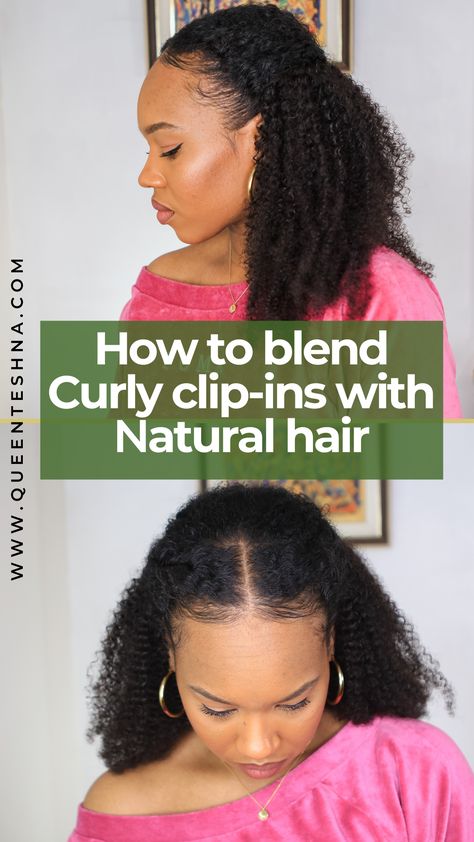 Clip In Hair Extensions Natural Hair, Natural Hair Styles Clip Ins, Clip Ins Natural Hair, Natural Hairstyles With Hair Clips, Up Dos For Natural Hair Black Women, Clip Ins On Short Natural Hair, Clip In Natural Hair Extensions Styles, Natural Clip Ins Hairstyles, Hair Styles With Clip In Hair Extensions