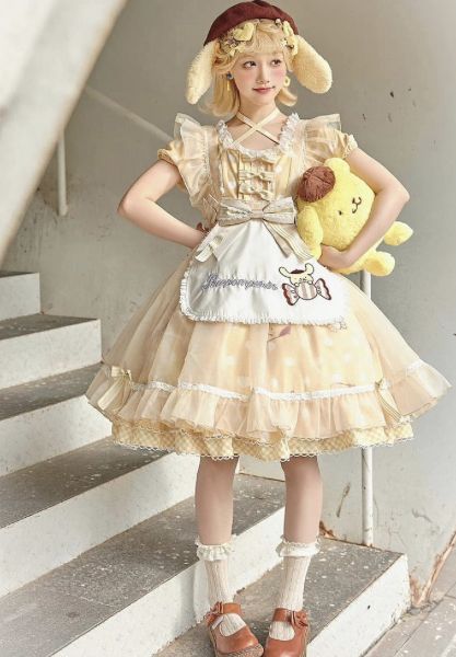 Pom Pom Purin Outfit, Pompompurin Halloween, Sanrio Cosplay, Sanrio Outfits, Sanrio Clothes, Old Halloween Costumes, Trio Costumes, Halloween Duos, Pom Purin