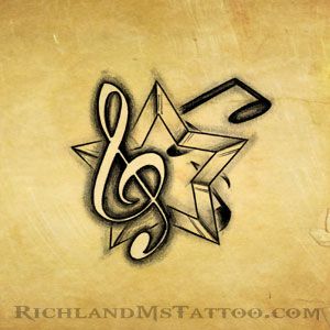 Star Music note tattoo design I drew a few days ago. Ms Tattoos, Small Music Tattoos, Sailing Logo, Tattoo Stencil Designs, Music Notes Drawing, Tattoo Girl Wallpaper, Butterfly Tattoos On Arm, Ink Link, Music Notes Tattoo