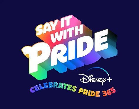 Disney LGBT text banner Pride Graphic Design, Disney Pride, Rainbow Project, Pride Week, Graphic Design Letters, Entertainment Business, Digital Calendar, Letter Logo Design, Uppercase Letters