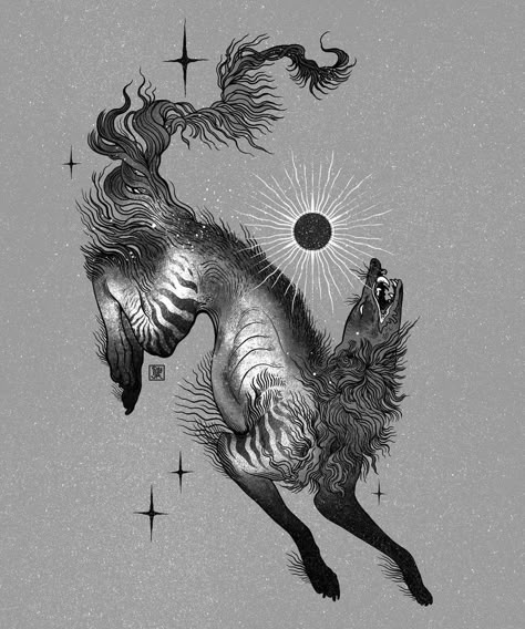 Canine Art, Desenho Tattoo, Black Ink Tattoos, Wolf Art, Tattoo Idea, Creature Design, Creature Art, Art Sketchbook, Pretty Art