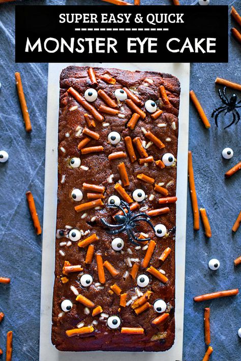 Easy Halloween Monster Eye Cake Recipe - PERFECT for Adults & Kids Eye Cake, Box Cake Recipes, Mouthwatering Desserts, Candy Eyeballs, Amazing Desserts, Halloween Recipe, Cakes Recipes, Tasty Healthy, Halloween Drinks