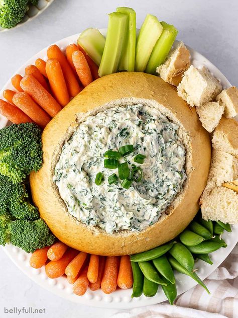 Spinach Dip Display, Spinach Dip In Bread Bowl Kings Hawaiian, Baked Spinach Dip In Bread Bowl, Spinach Dip In Bread Bowl, Cold Spinach Dip In Bread Bowl, Spinach Dip Bread Bowl, Quiche With Hashbrown Crust, Spinach Dip Cold, Spinach Dip Easy