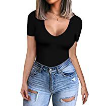 Check this deal out on Amazon Skirt Tops For Women, Baddie Shirts, Different Body Sizes, Long Sleeve Tops For Women, Skirt Tops, V Neck Design, V Neck T Shirts, Style With Jeans, Basic T Shirts