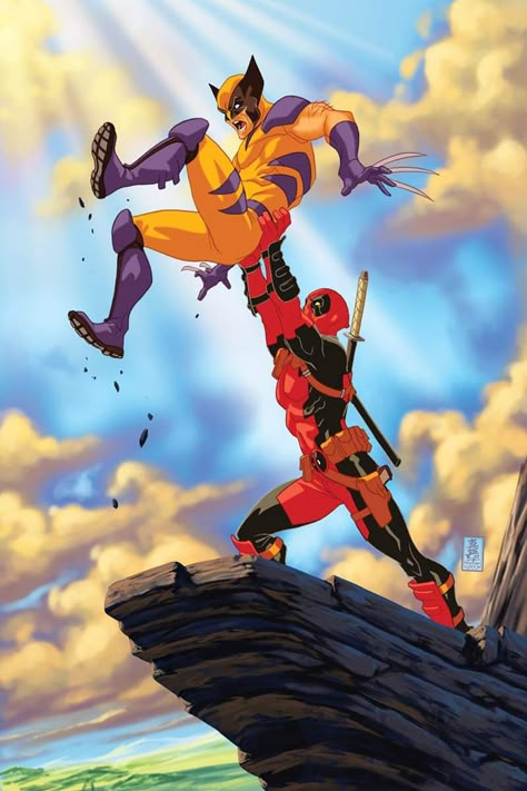 Deadpool and Wolverine Deadpool And Wolverine Fan Art Ship, Gambit X Men, Deadpool Artwork, X Men Funny, Deadpool X Wolverine, Wolverine And Deadpool, Mark Brooks, Ketchup And Mustard, Deadpool Funny