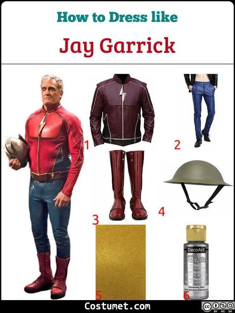 Flash Costume Design, Custom Flash Suit, Flash Halloween Costume, The Flash Suit, The Flash Jay Garrick, Red Knee High Boots, John Wesley Shipp, Army Helmet, Nypd Blue