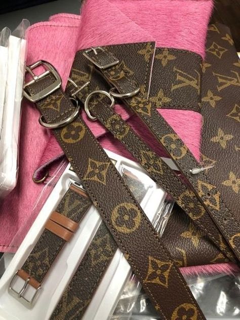 Sweet Bee Boutique Upcycled Lv Handbags, Lv Fabric, Louis Vuitton Dog Collar, Upcycled Louis Vuitton, Vintage Embellishments, Upcycled Lv, Gucci Handbags Outlet, Apple Watch Bands Fashion, Louis Bag