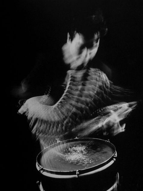 Gjon Mili, Gene Krupa playing Drum, 1941 Musical Illustration, Gene Krupa, Gjon Mili, Motion Blur Photography, Musician Humor, Music Museum, Blur Photography, Conceptual Photo, Motion Photography