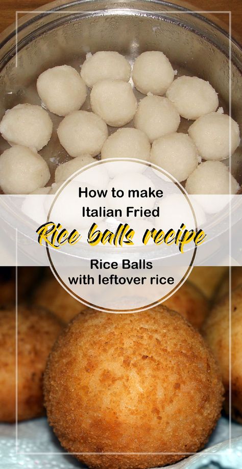 Fried Rice Balls Italian, Rice Balls Air Fryer, Riceball Recipes, Easy Rice Balls, Fried Rice Balls Recipe, Italian Fried Rice, Italian Rice Balls Recipe, Fried Rice Balls, Rice Balls Recipe