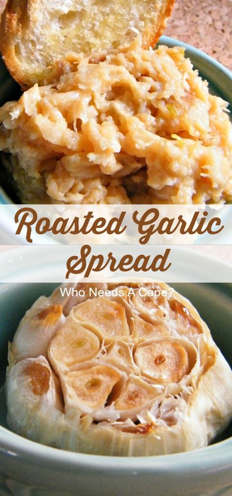 Roasted Garlic Spread Recipe, Roasted Garlic Spread, Garlic Butter Spread, Roasting Garlic In Oven, Garlic Spread, Baked Garlic, Simple Food, Butter Spread, Spread Recipes