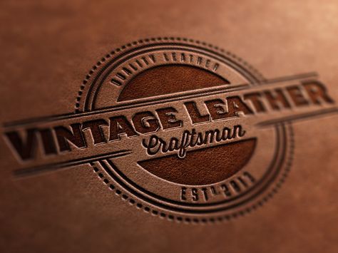 Leather Logo Ideas, Sl Logo, Logo Design Inspiration Vintage, Vintage Craftsman, Big Scarf, Leather Craftsmen, Leather Company, Circle Logos, Leather Label