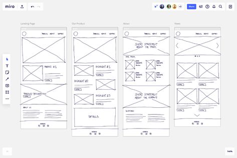 Low Fidelity Wireframe Template & Example for Teams | Miro Website Wireframe Templates, Wireframe Web, Wireframe Sketch, Editorial Calendar Template, Social Media Calendar Template, Ux Wireframe, Wireframe Template, Wireframe Website, Web Design User Interface