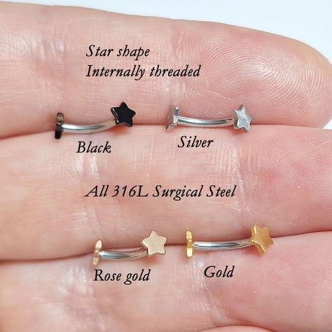 Eyebrow Piercing Jewelry Star, Star Eyebrow Piercing, Vertical Labret Piercing Jewelry, Vertical Labret Jewelry, Lip Stud Piercing, Eyebrow Piercing Jewelry, Piercing Lip, Vertical Labret Piercing, Vertical Labret