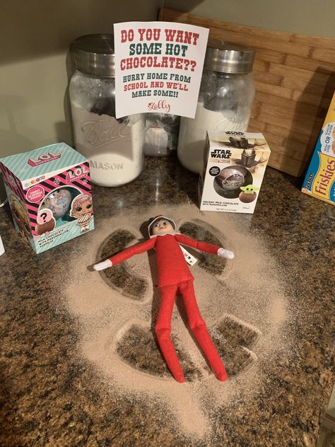 Elf On The Shelf Hot Cocoa Ideas, Hot Coco Elf Ideas, Elf On The Shelf Hot Chocolate Ideas, Hot Cocoa Elf On The Shelf, Elf On The Shelf Hot Chocolate, Elf On The Shelf Marshmallow Ideas, Grinch Hot Cocoa Bombshell, Elf On The Shelf Ideas Hot Cocoa Bomb, Elf Hot Cocoa