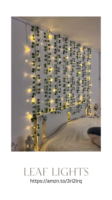 Fairy Lights On Wall, Fairy Lights Room, Fairy Lights Bedroom, Living Room Decorating Ideas, Living Room Decorating, Wedding Wall Decorations, Vine Wall, Wedding Wall, Study Room Decor